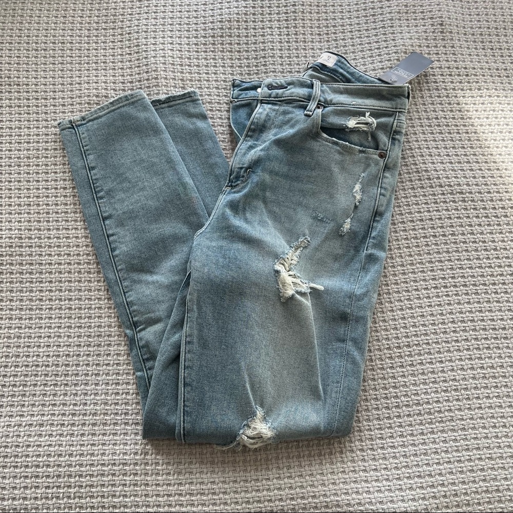 NWT Abercrombie & Fitch Curve Love High Rise Super Skinny Ankle Jeans - Picture 2 of 7